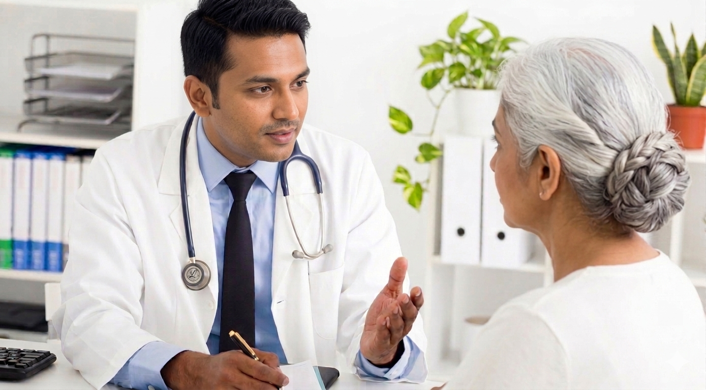 Doctor advising a patient